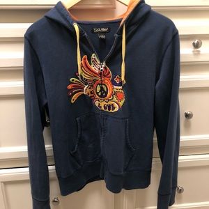 Lucky Brand embroidered hooded jacket